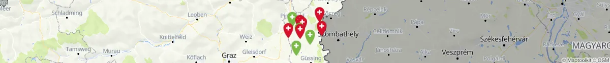 Map view for Pharmacies emergency services nearby Mariasdorf (Oberwart, Burgenland)